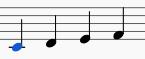 Adding slur, step 1