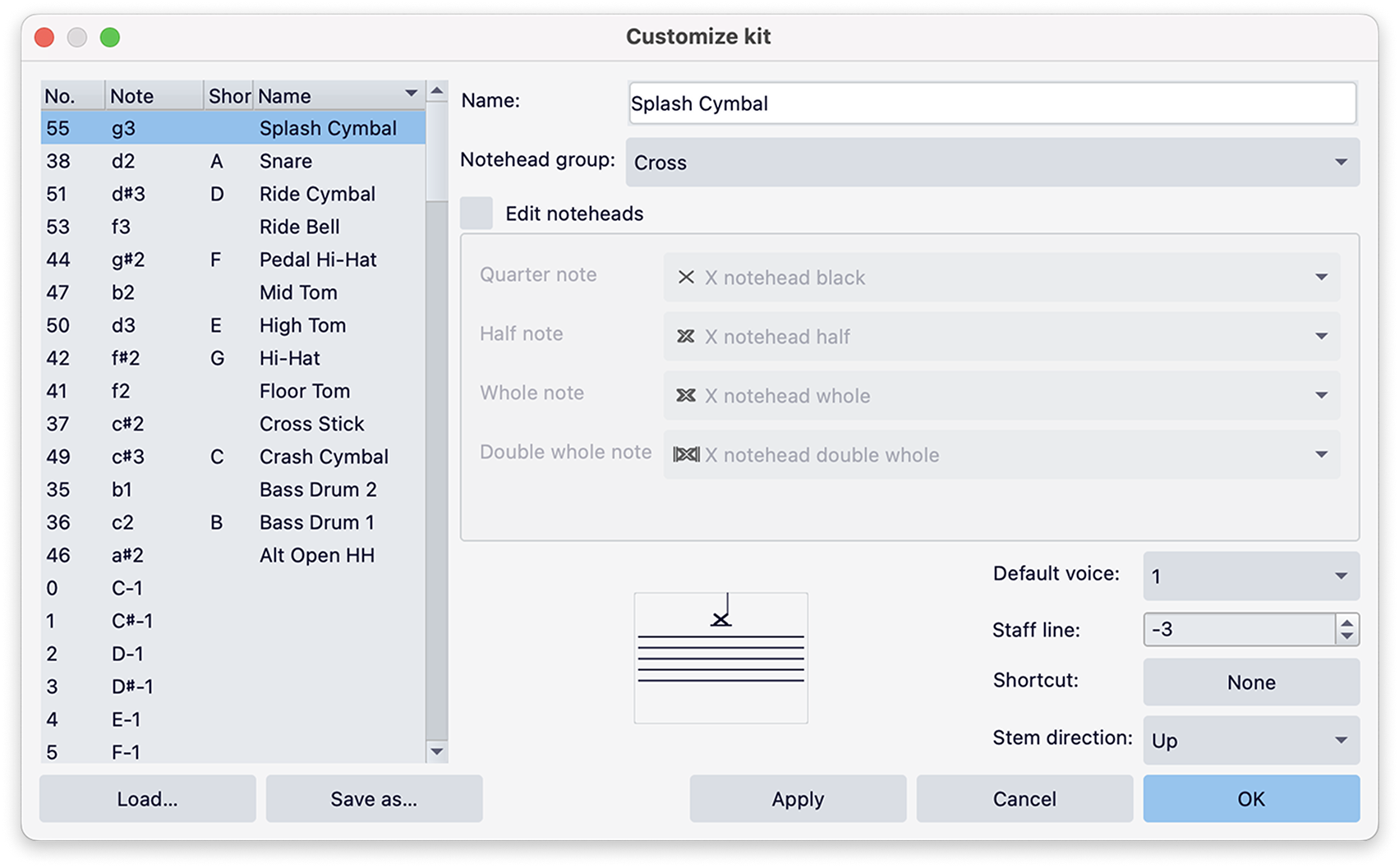 Picture of the Customize Kit dialog
